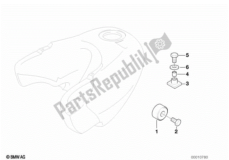 Alle onderdelen voor de Brandstoftank Montage van de BMW F 650 ST  E 169 1996 - 2000