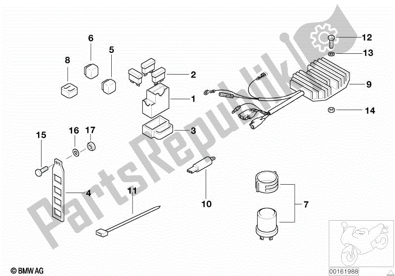 Todas las partes para Caja De Fusibles / Relé de BMW F 650 ST  E 169 1996 - 2000