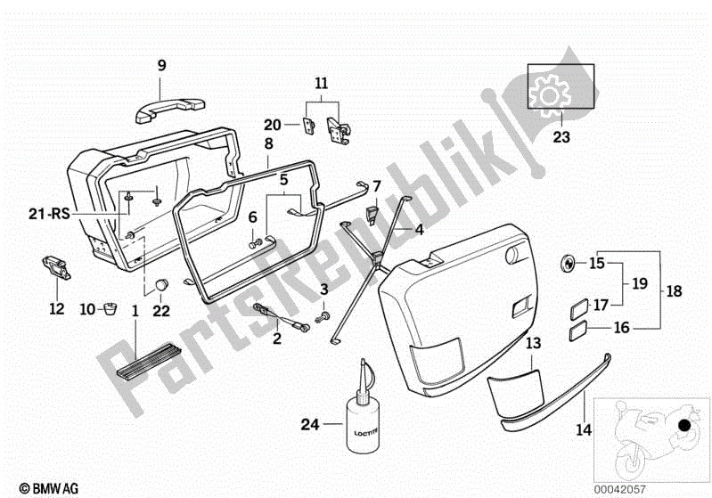 Todas las partes para Caja Integral Piezas Individuales de BMW F 650 ST  E 169 1996 - 2000