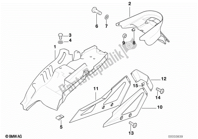 Todas las partes para Cubierta De La Rueda Trasera de BMW F 650 ST  E 169 1996 - 2000