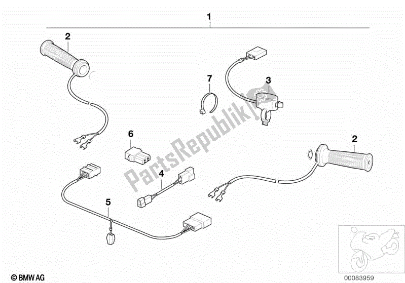 Todas las partes para Kit De Reequipamiento, Mango Calefactado de BMW F 650 ST  E 169 1996 - 2000