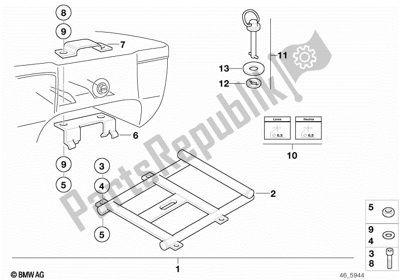 Todas las partes para Juego De Piezas De Montaje F Topcase de BMW F 650 ST  E 169 1996 - 2000