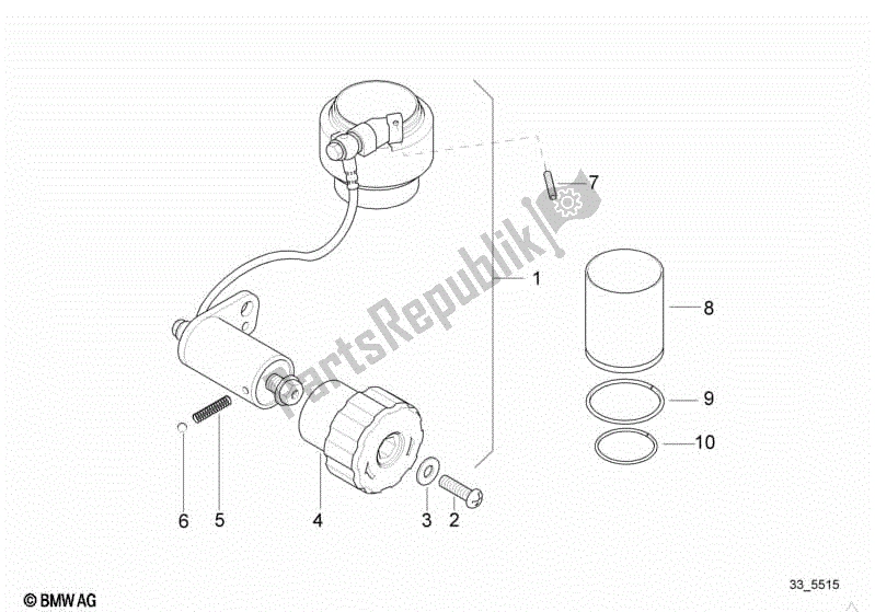 Todas las partes para Componentes Individuales Para Puntal De Resorte Trasero de BMW F 650 ST  E 169 1996 - 2000