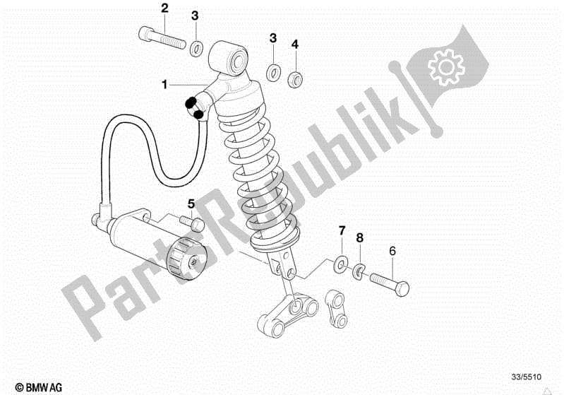 Todas las partes para Puntal De Resorte, Trasero de BMW F 650 ST  E 169 1996 - 2000