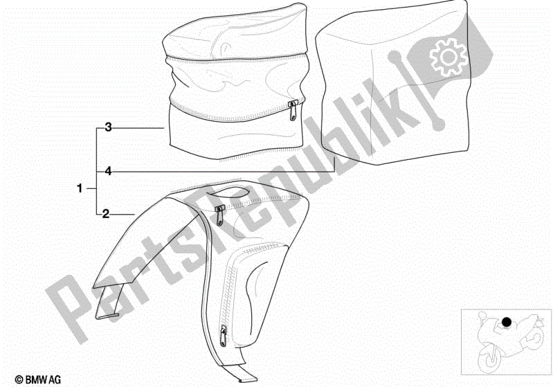 Todas las partes para Bolsa De Tirantes F650 de BMW F 650 ST  E 169 1996 - 2000