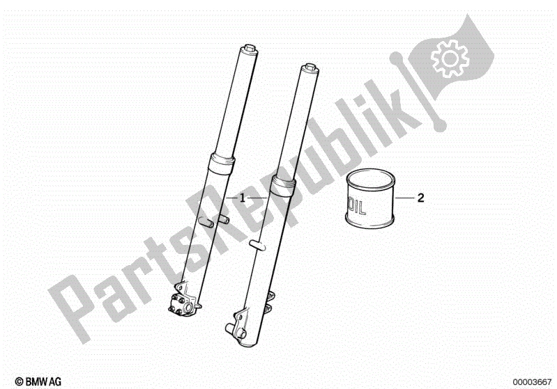 Todas las partes para Tenedor-telescopio de BMW F 650 ST  E 169 1996 - 2000