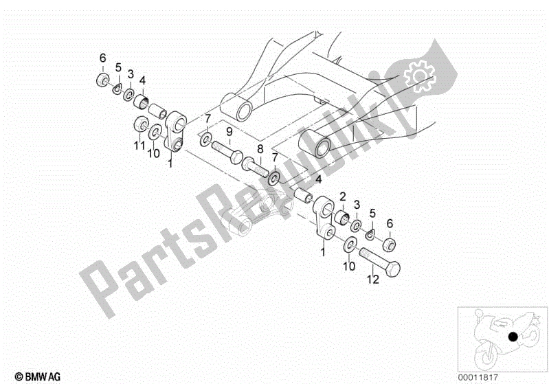 Todas las partes para Puntales De Tensión Con Montaje de BMW F 650 ST  E 169 1996 - 2000