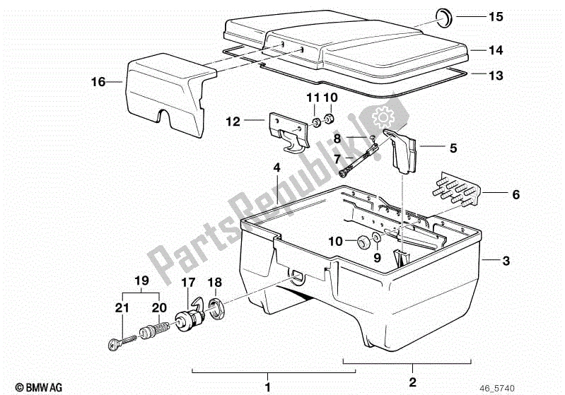 Todas las partes para Baúl 22l de BMW F 650 ST  E 169 1996 - 2000