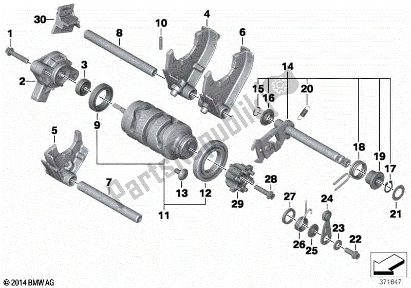 Todas las partes para Componentes De Cambio De Transmisión De 6 Velocidades de BMW F 700 GS K 70 2012 - 2016