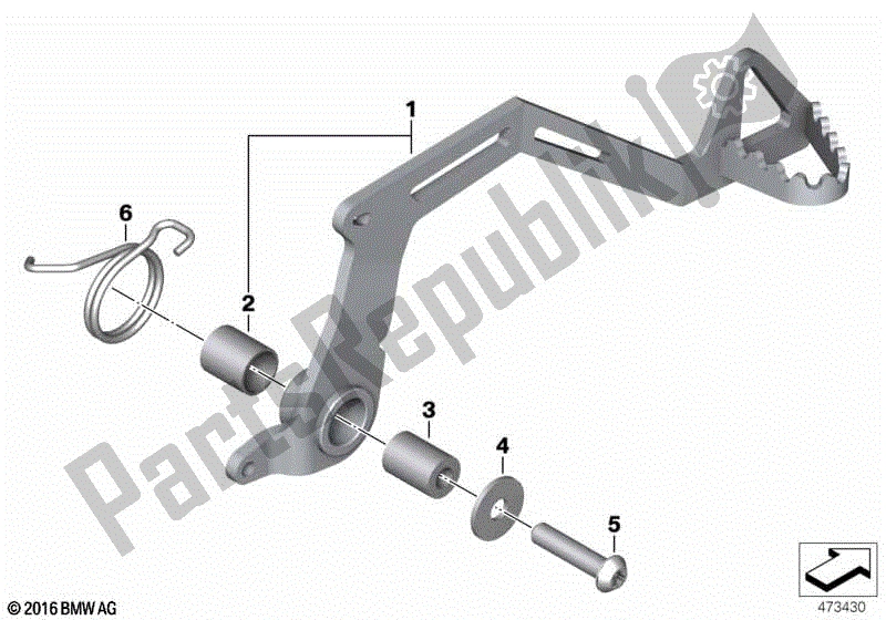 Todas las partes para Pedal De Freno de BMW F 700 GS K 70 2012 - 2016