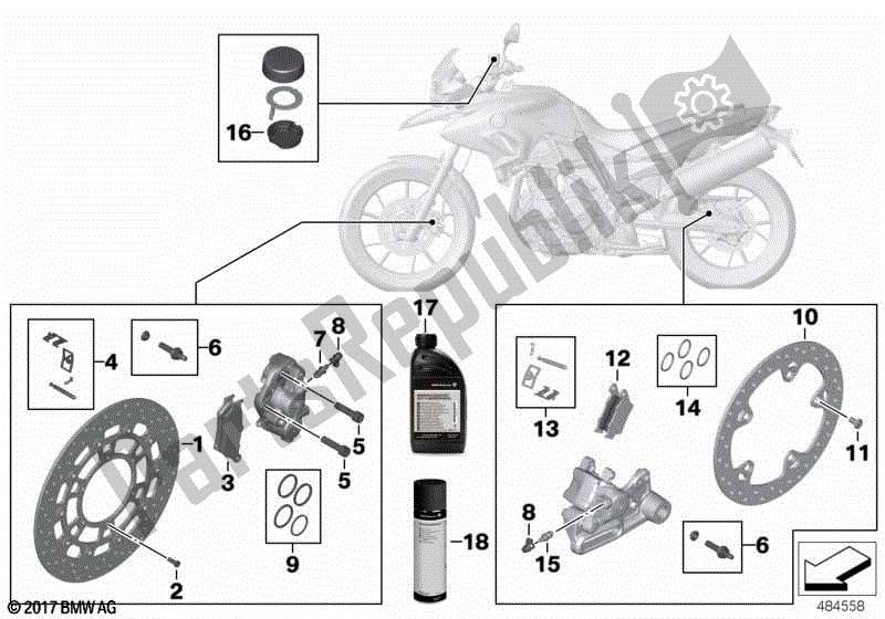 Todas las partes para Servicio De Frenos de BMW F 700 GS K 70 2012 - 2016