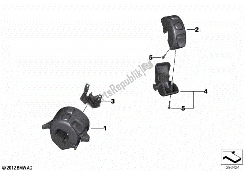 Todas las partes para Interruptor Combinado En El Manillar de BMW F 700 GS K 70 2012 - 2016