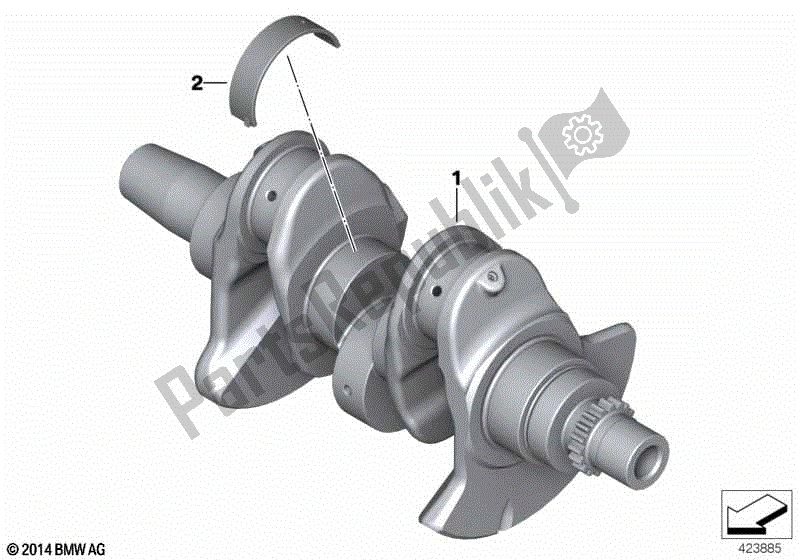 Todas las partes para Cigüeñal Con Cojinetes de BMW F 700 GS K 70 2012 - 2016