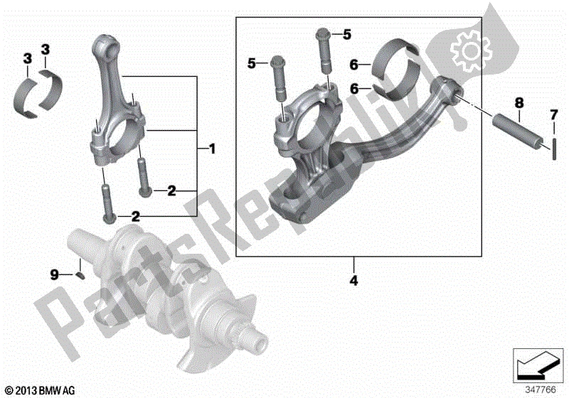 Todas las partes para Cigüeñal / Biela / Piezas De Montaje de BMW F 700 GS K 70 2012 - 2016