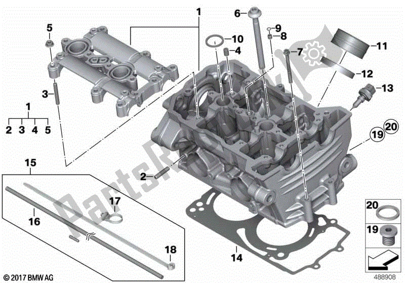 Todas las partes para Cabeza De Cilindro de BMW F 700 GS K 70 2012 - 2016