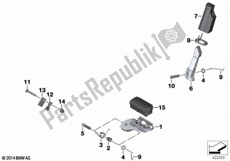 Todas las partes para Sistema De Estriberas de BMW F 700 GS K 70 2012 - 2016