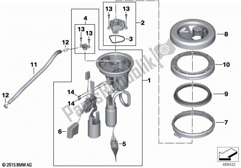 Todas las partes para Bomba De Combustible de BMW F 700 GS K 70 2012 - 2016