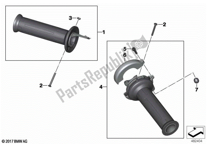 Todas las partes para Empuñadura De Manillar, Calefactable de BMW F 700 GS K 70 2012 - 2016