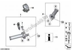 Handlebar grip, heated