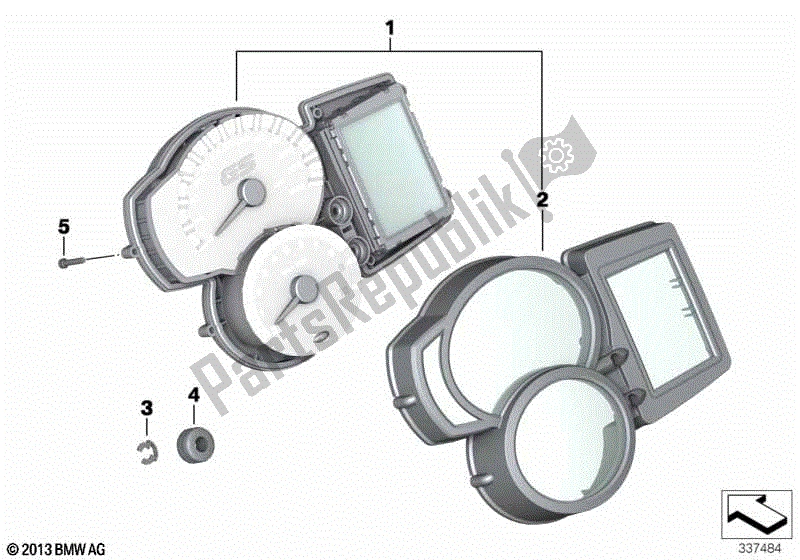 Todas las partes para Combinación De Instrumentos de BMW F 700 GS K 70 2012 - 2016