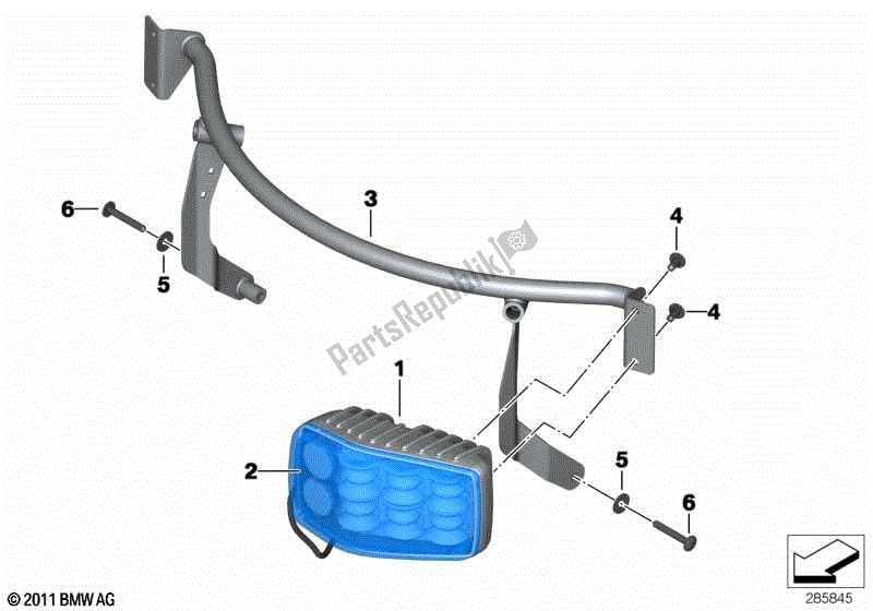 Todas las partes para Lámpara Estroboscópica Lineal Led, Azul de BMW F 700 GS K 70 2012 - 2016