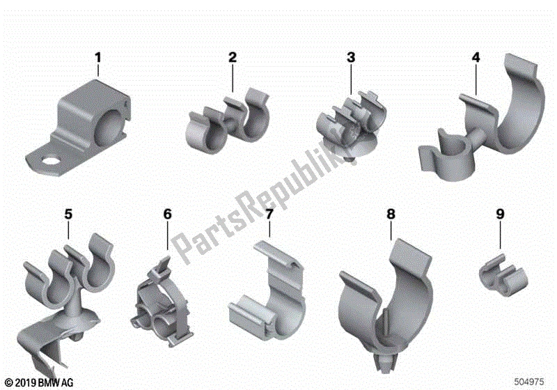 Todas las partes para Clips De Línea, Soportes De Manguera de BMW F 700 GS K 70 2012 - 2016