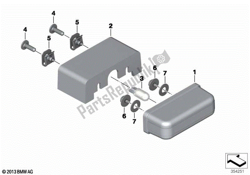 Todas las partes para Luz De La Placa De Matrícula de BMW F 700 GS K 70 2012 - 2016