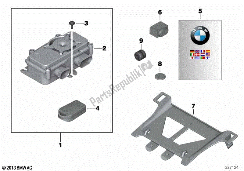 Todas las partes para Sistema De Alarma Antirrobo Modernizado de BMW F 700 GS K 70 2012 - 2016