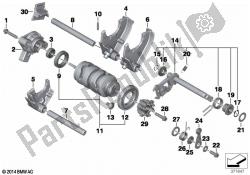 6-speed transmission shift components