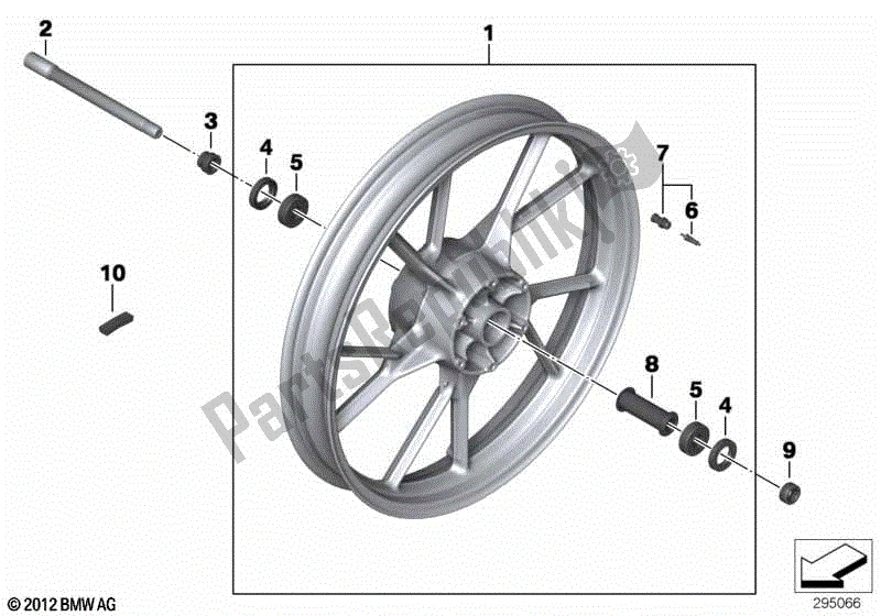 Toutes les pièces pour le Jante En Fonte, Avant du BMW F 700 GS K 70 2016 - 2018