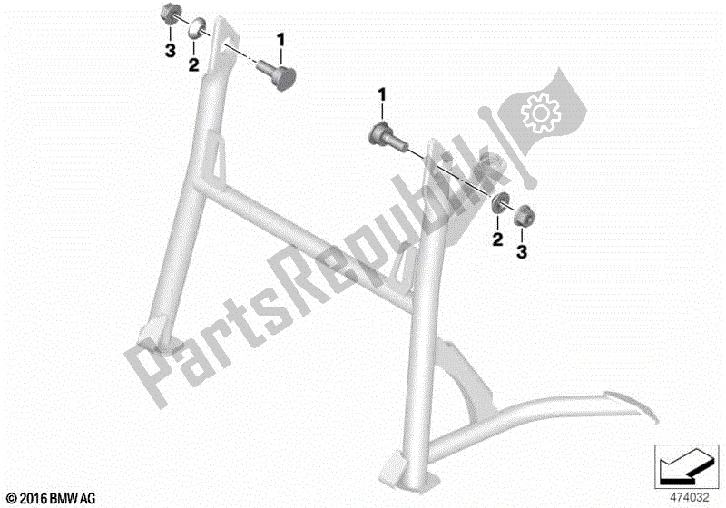 Toutes les pièces pour le Fixation De La Béquille Centrale du BMW F 700 GS K 70 2016 - 2018