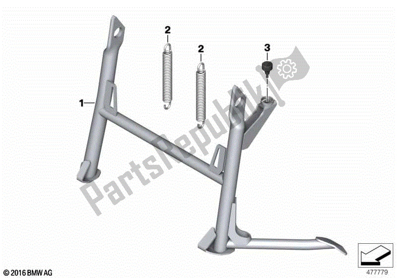 Toutes les pièces pour le Béquille Centrale du BMW F 700 GS K 70 2016 - 2018