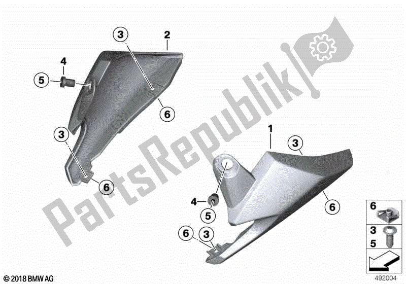 Todas las partes para Panel De Acabado De La Cabina de BMW F 700 GS K 70 2016 - 2018