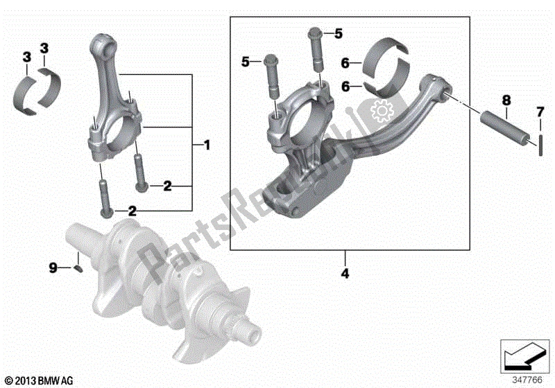 Todas las partes para Cigüeñal / Biela / Piezas De Montaje de BMW F 700 GS K 70 2016 - 2018