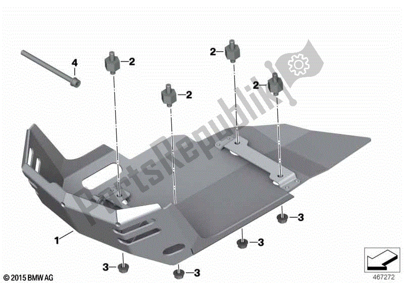 Toutes les pièces pour le Protection Moteur, Aluminium, Grand du BMW F 700 GS K 70 2016 - 2018