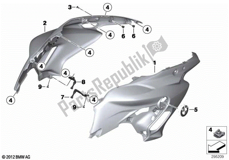 Todas las partes para Sección Lateral Del Carenado de BMW F 700 GS K 70 2016 - 2018