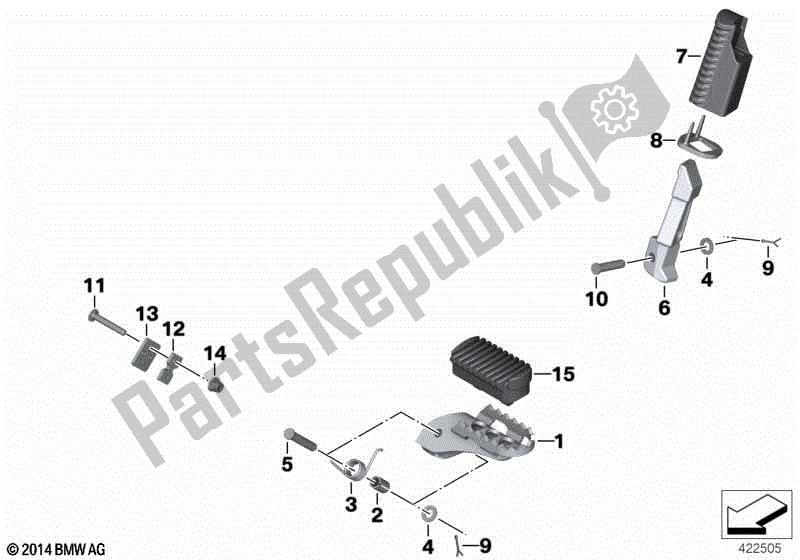 Todas las partes para Sistema De Estriberas de BMW F 700 GS K 70 2016 - 2018