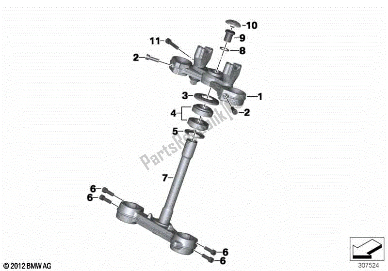 Todas las partes para Puente De Horquilla de BMW F 700 GS K 70 2016 - 2018