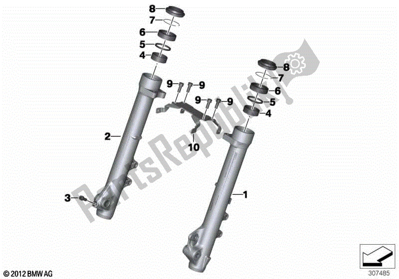 Todas las partes para Deslizador De Horquilla de BMW F 700 GS K 70 2016 - 2018