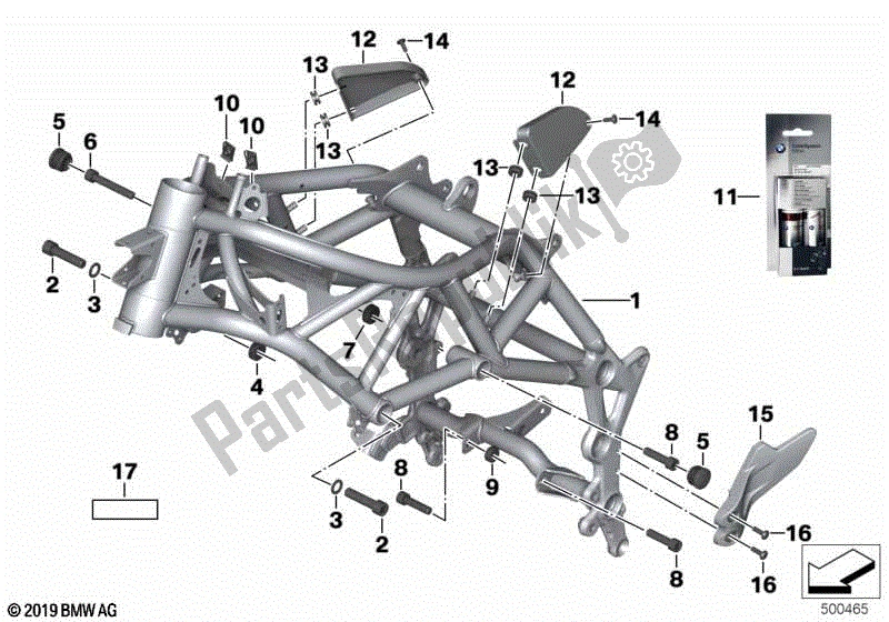 Todas las partes para Marco Frontal de BMW F 700 GS K 70 2016 - 2018