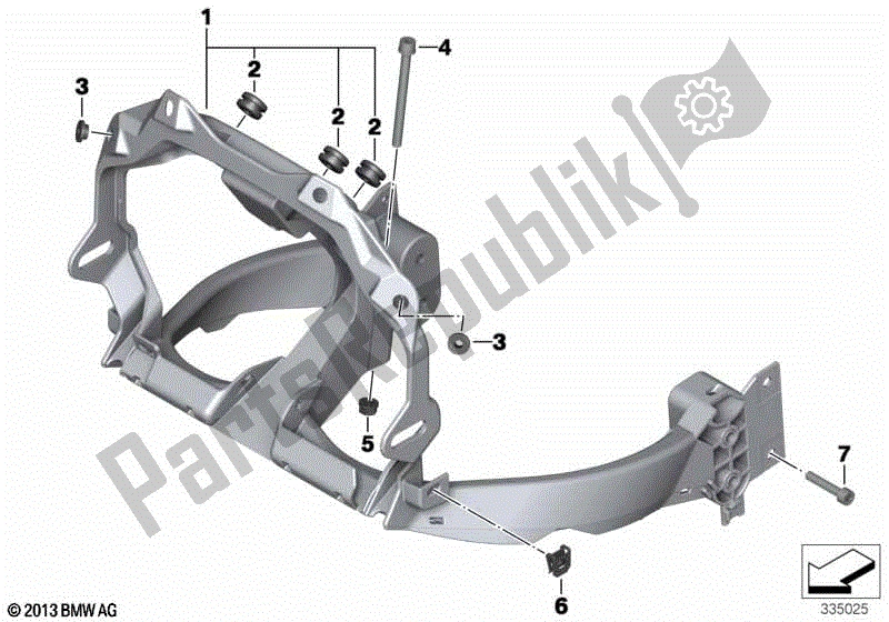 Todas las partes para Portador Del Panel Frontal de BMW F 700 GS K 70 2016 - 2018