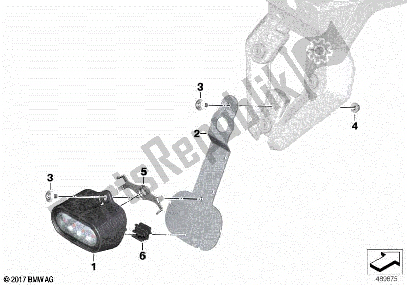 Todas las partes para Luz Antiniebla Trasera Led de BMW F 700 GS K 70 2016 - 2018