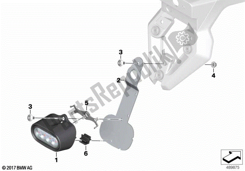 Todas las partes para Luz Antiniebla Trasera Led de BMW F 700 GS K 70 2016 - 2018