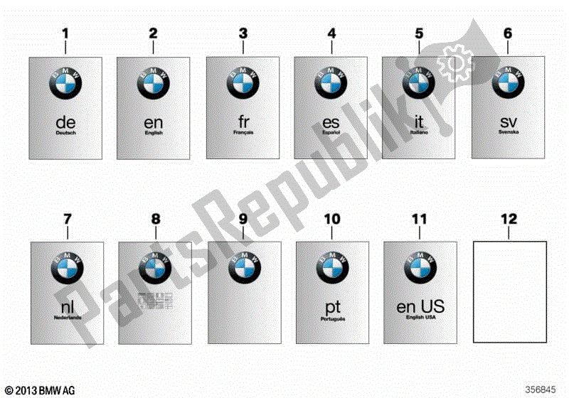 Todas las partes para Manual Del Propietario de BMW F 700 GS K 70 2016 - 2018