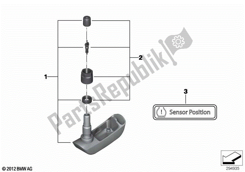 Todas las partes para Sensor Rdc Para Rueda Trasera de BMW F 700 GS K 70 2016 - 2018