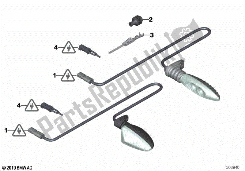 Todas las partes para Conector De Reparación, Lámpara Indicadora de BMW F 700 GS K 70 2016 - 2018