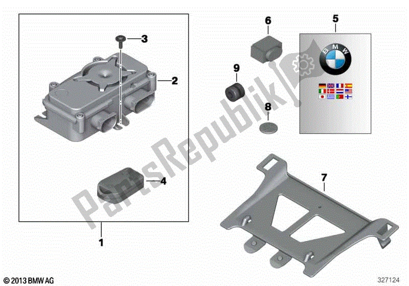 Todas las partes para Sistema De Alarma Antirrobo Modernizado de BMW F 700 GS K 70 2016 - 2018
