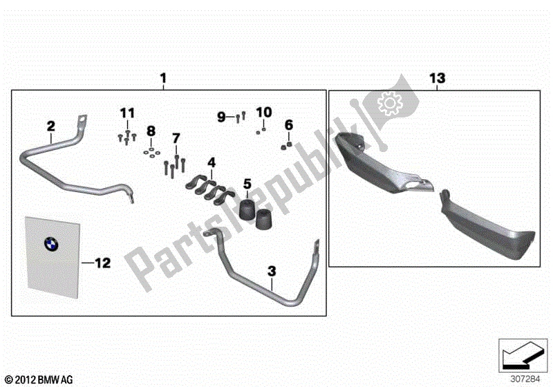 Toutes les pièces pour le Ensemble De Protège-mains du BMW F 700 GS K 70 2016 - 2018