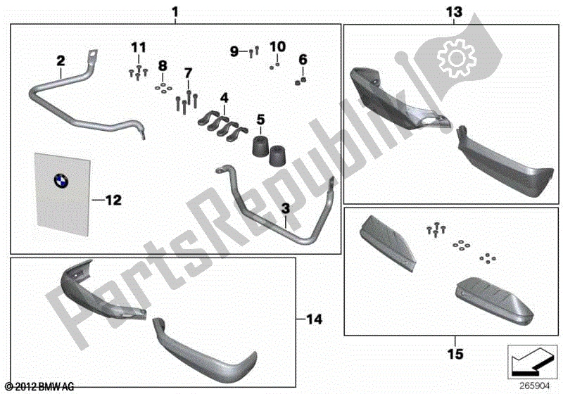 Todas las partes para Juego De Protectores De Manos de BMW F 700 GS K 70 2016 - 2018