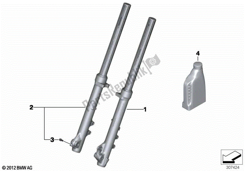 Todas las partes para Tenedor-telescopio de BMW F 700 GS K 70 2016 - 2018